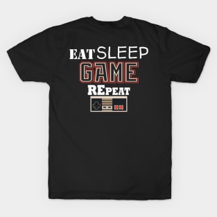 Eat Sleep Game Repeat Novelty Quarantine T-Shirt| I Paused My Game, Funny Gamer, Nerd Geek, Gaming, Video Game T-Shirt